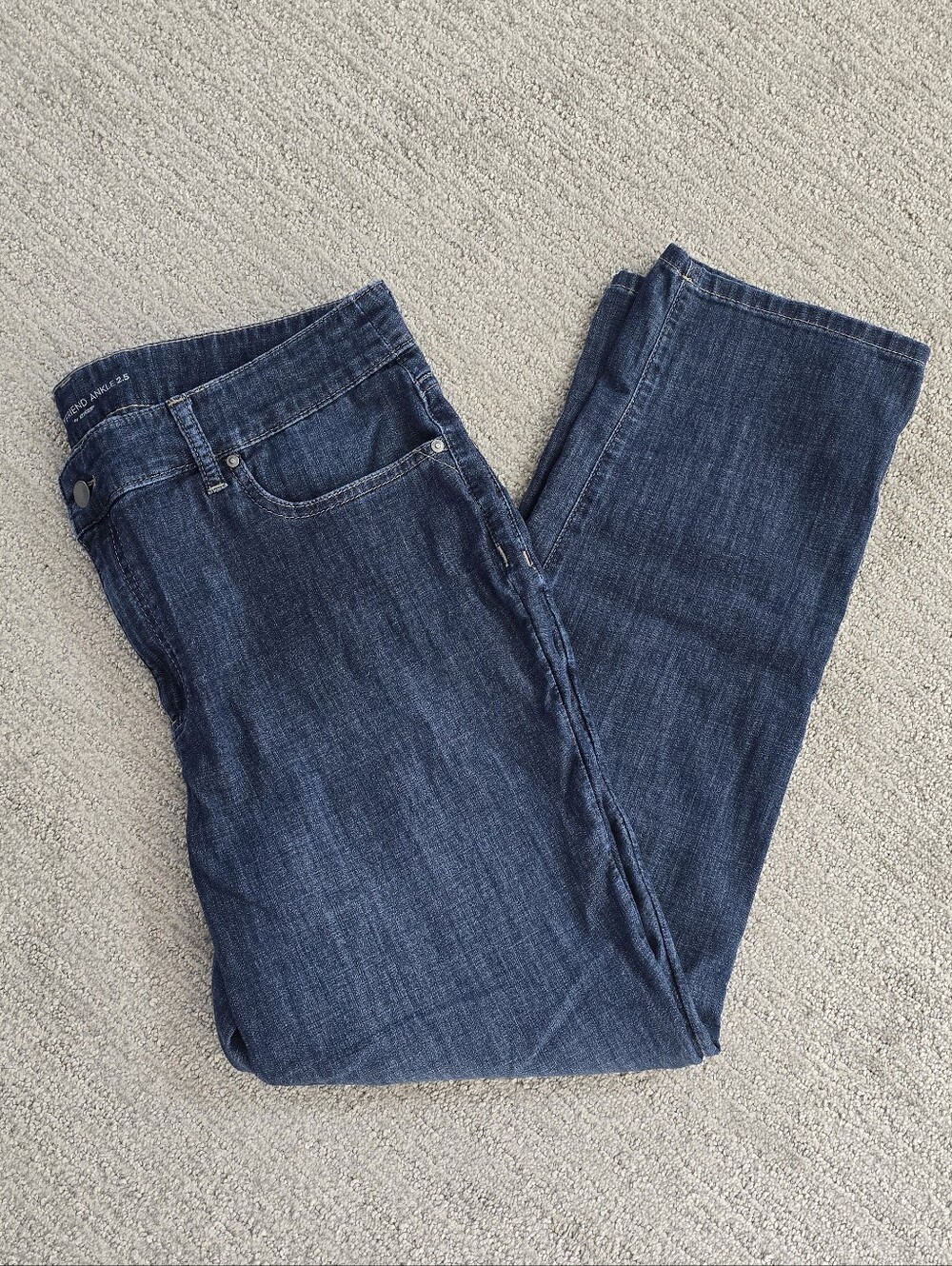 Chicos Slim Boyfriend Ankle Classic Dark Blue Women's Jeans Size 2.5